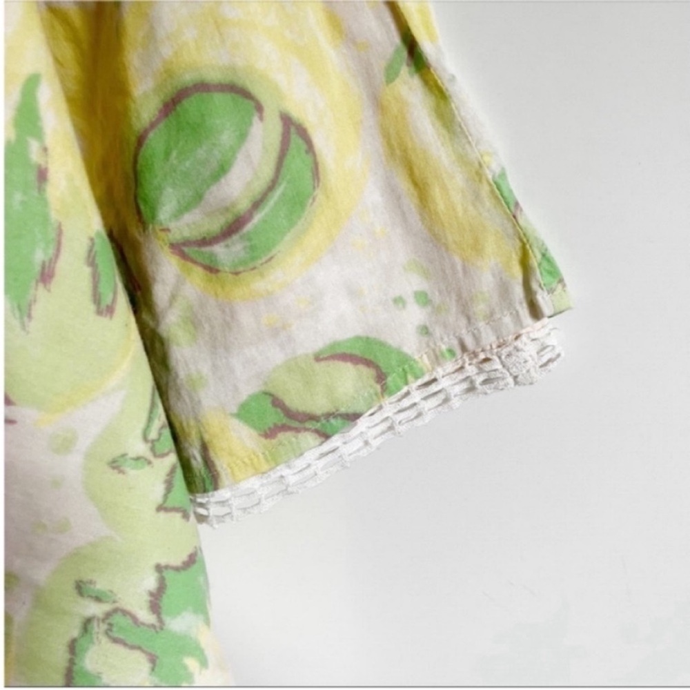 Free People dress yellow green floral vintage mini - Picture 4 of 9